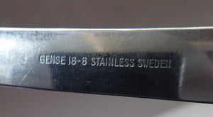 Vintage SWEDISH GENSE 1940s Stainless Steel THEBE Pattern Cutlery. Rare Four Piece Serving Set designed by Folke Arstrom