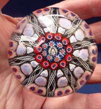 Load image into Gallery viewer, Scottish Glass - Strathearn Millefiori Canes and Latticino Ten Spoke Paperweight
