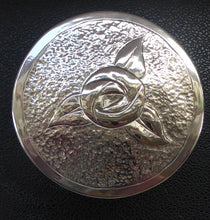 Load image into Gallery viewer, Pretty GLASGOW SCHOOL Lidded Circular Box with Glasgow Rose Motif. In the manner of Margaret Gilmour

