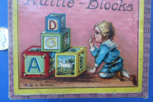 Load image into Gallery viewer, Antique Victorian 1900 Wooden Baby&#39;s Rattle Blocks Puzzle Game. Made in Germany
