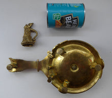 Load image into Gallery viewer, Antique Victorian ORMOLU / BRASS Chamberstick. Extremely Ornate Decoration with Devil Snuffer and Mask Heads. Very Rare
