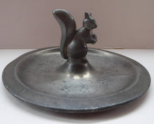 Load image into Gallery viewer, 1930s JUST ANDERSEN Danish Pewter Dish with Finely Modelled Squirrel Centrepiece
