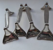 Load image into Gallery viewer, GERMAN Art Nouveau KNIFE RESTS. Set of Four. Each rest is silver plated and in excellent condition
