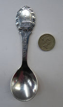 Load image into Gallery viewer, DANISH SILVER PLATE. Vintage Souvenir Caddy Spoon. Copenhagen Finial designs by Axel Prip
