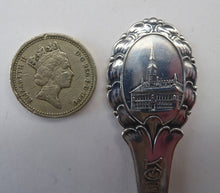 Load image into Gallery viewer, DANISH SILVER PLATE. Vintage Souvenir Caddy Spoon. Copenhagen Finial designs by Axel Prip
