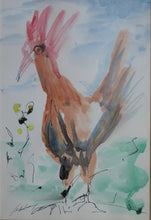 Load image into Gallery viewer, JP Donleavy Signed Watercolour Painting for Sale. The Cock
