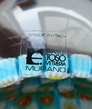 Load image into Gallery viewer, GENUINE Fratelli Toso MURANO Millefiori Carpet Paperweight. 1960s with Original Toso Label. Excellent Condition
