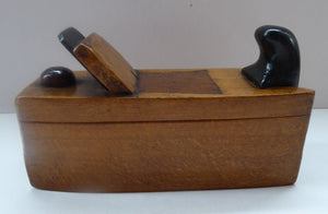 Antique NOVELTY Snuff Puzzle Box in the Shape of a Carpenter's Woodworking Plane