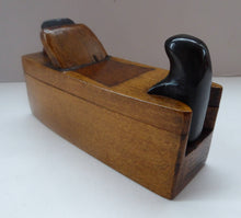 Load image into Gallery viewer, Antique NOVELTY Snuff Puzzle Box in the Shape of a Carpenter&#39;s Woodworking Plane
