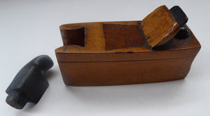 Antique NOVELTY Snuff Puzzle Box in the Shape of a Carpenter's Woodworking Plane