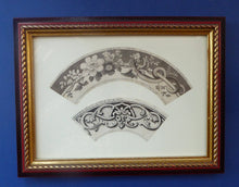 Load image into Gallery viewer, ORIGINAL GEORGIAN Watercolour.  RARE Early 19th Century Grisaille Floral Designs for Plate Border Decorations: H
