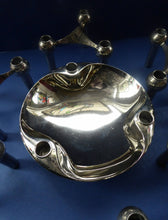 Load image into Gallery viewer, 1960s SPACE AGE Set of 15 Matching German CHROME Nagel Candlesticks. With Rarer Central Base Unit
