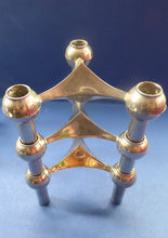 Load image into Gallery viewer, 1960s SPACE AGE Set of 15 Matching German CHROME Nagel Candlesticks. With Rarer Central Base Unit
