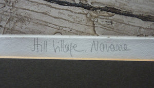Valerie Thornton Hill Village Navarre Etching and Aquatint Signed 1977