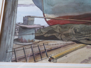 New Zealand Art. Ron Stenberg Fishing Boat at Oland Sweden 1980s