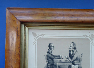 Antique Regency Lithograph 1830s Four Images of a Chess Match