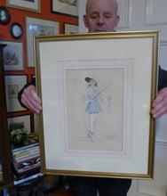 Load image into Gallery viewer, 1930s ART DECO Watercolour Theatrical COSTUME Study by Irene Segalla
