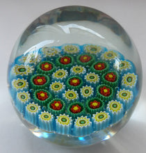 Load image into Gallery viewer, GENUINE Fratelli Toso MURANO Millefiori Carpet Paperweight. 1960s with Original Toso Label. Excellent Condition
