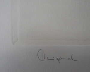 Pencil Signed Etching by Kurt Meyer-Eberhardt Kitten Playing with a Ball