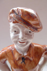 SCOTTISH POTTERY: 1920s Figurine of Wee Macgregor in Football Strip. Britannia Pottery, Glasgow
