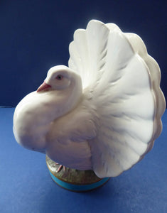 ANTIQUE 1880s Victorian Majolica MINTON Fantail Dove Flower or Posy Vase