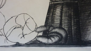 John Jack Kox Still Life Charcoal Drawing Scottish Art