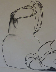 John Jack Kox Still Life Charcoal Drawing Scottish Art