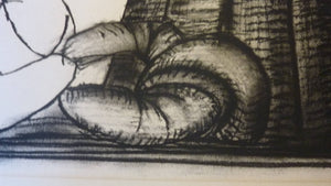 John Jack Kox Still Life Charcoal Drawing Scottish Art