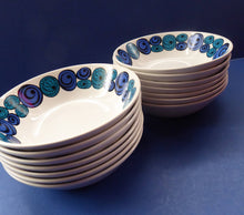Load image into Gallery viewer, Rare Norwegian FIGGJO FLINT Saturn Pattern Soup or Pudding Bowls: 6 3/4 inches. Kirsten Dekor Range;  1960s
