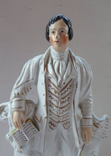 Load image into Gallery viewer, The Poet, ROBERT BURNS. Large  Antique Victorian Staffordshire Flatback Figurine of the Celebrated Scottish Poet. 13 1/4 inches
