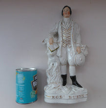 Load image into Gallery viewer, The Poet, ROBERT BURNS. Large  Antique Victorian Staffordshire Flatback Figurine of the Celebrated Scottish Poet. 13 1/4 inches

