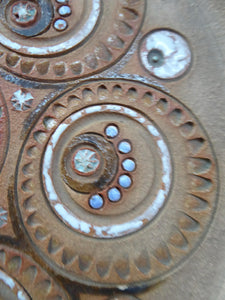 1960s STUDIO POTTERY. Rare Large Newlyn Harbour Pottery Dish or Flat Bowl by Dennis Lane (Cornwall)