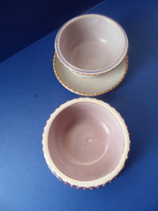 PAIR 1920s POOLE Carter, Stabler and Adams: Small Footed Bowls or Grapefruit Dishes