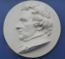 Load image into Gallery viewer, Plaster Portrait Medallsion of Greek Thomson by Alexander Stoddart
