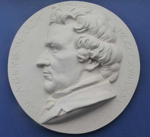 Plaster Portrait Medallsion of Greek Thomson by Alexander Stoddart