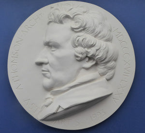 Plaster Portrait Medallsion of Greek Thomson by Alexander Stoddart
