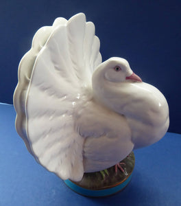ANTIQUE 1880s Victorian Majolica MINTON Fantail Dove Flower or Posy Vase