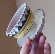 Load image into Gallery viewer, POOLE 1920s Carter, Stabler and Adams Small Footed Bowl or Grapefruit Dish. Rare ABSTRACT Pattern
