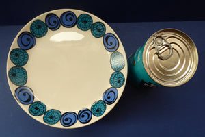 Rare Norwegian FIGGJO FLINT Saturn Pattern Side Plates: 6 3/4 inches. Kirsten Dekor Range;  1960s