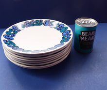 Load image into Gallery viewer, Rare Norwegian FIGGJO FLINT Saturn Pattern Large Dessert or Small Dinner Plates: 9 3/4 inches. Kirsten Dekor Range;  1960s
