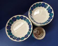 Load image into Gallery viewer, Rare Norwegian FIGGJO FLINT Saturn Pattern Soup or Pudding Bowls: 6 3/4 inches. Kirsten Dekor Range;  1960s
