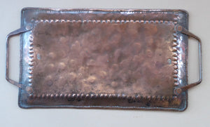 Antique JOHN PEARSON Copper Arts & Crafts Tray c.1895. Signed twice with JP stamp on the reverse