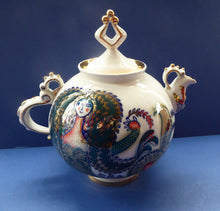 Load image into Gallery viewer, 1970s SOVIET Porcelain Teapot by Korosten. LARGE Model with Images of Exotic Russian Mermaids All Around
