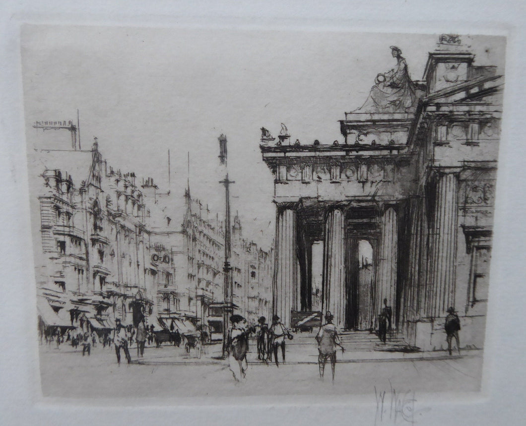 SCOTTISH ART. William Walcot (1874 - 1943)  The Royal Scottish Academy, Edinburgh. Pencil Signed