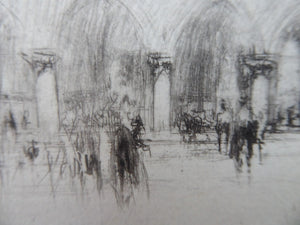 Walcot St Mark's Square Venice Etching Signed
