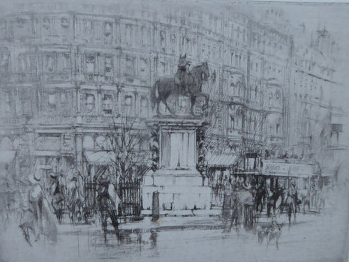 William Walcot Charing Cross London Etching 1919 Signed