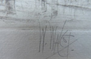 Walcot Westminster Abbey Parliament Square Etching Signed