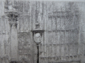 Walcot Westminster Abbey Parliament Square Etching Signed