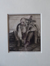 Load image into Gallery viewer, Robert Sargent Austin Man with Crucifix 1924 Etching Drypoint

