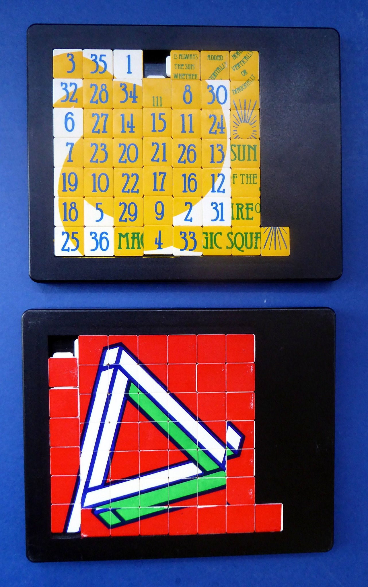TWO 1970s DODO DESIGNS Sliding Puzzle Games. Nice large size and